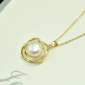 925 Silver Pearl Necklace Choker Pendant Jewelry
