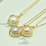 925 Silver Pearl Necklace Choker Pendant Jewelry