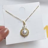 ZHBORUIN High Pearl Necklace Natural Pearl Women Choker Wedding Jewelry