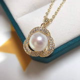 Freshwater Pearl Necklace Classic Pendant Clavicle Chain
