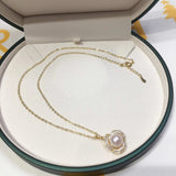 Freshwater Pearl Necklace Classic Pendant Clavicle Chain