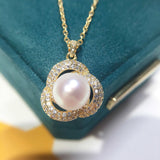 Freshwater Pearl Necklace Classic Pendant Clavicle Chain