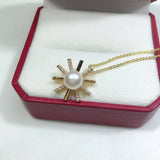 Freshwater Pearl Sliver Choker Necklace Pendant For Women Gift