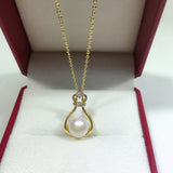 ZHBORUIN Sliver Pearl Necklace Women Wedding Party Gift