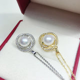 Freshwater Pearl Sliver Choker Necklace Pendant Women Accessories