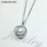 Freshwater Pearl Sliver Choker Necklace Pendant Women Accessories
