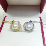 Freshwater Pearl Sliver Choker Necklace Pendant Women Accessories