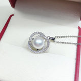 Freshwater Pearl Sliver Choker Necklace Pendant Women Accessories