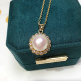 ZHBORUIN Pearl Necklace Silver 925 Jewelry Natural Pearl 14k Filled Choker
