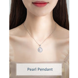ZHBORUIN Pearl Necklace Silver 925 Jewelry Natural Pearl 14k Filled Choker
