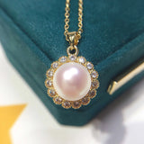 ZHBORUIN Pearl Necklace Silver 925 Jewelry Natural Pearl 14k Filled Choker