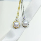 ZHBORUIN Freshwater Pearl Pendant Necklace