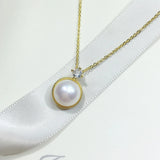 ZHBORUIN Freshwater Pearl Pendant Necklace
