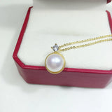 ZHBORUIN Freshwater Pearl Pendant Necklace