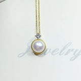 ZHBORUIN Freshwater Pearl Pendant Necklace