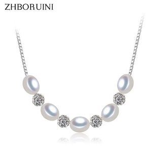 Freshwater Pearl Choker 925 Silver Necklace