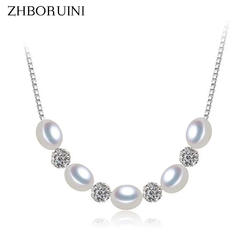 Freshwater Pearl Choker 925 Silver Necklace