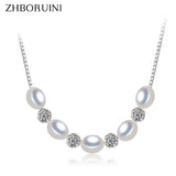 Freshwater Pearl Choker 925 Silver Necklace