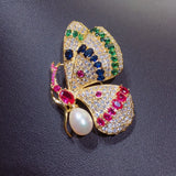Freshwater Pearl Brooch Court Style Butterfly Brooch