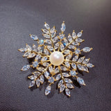 Natural Freshwater Pearl Snowflake Brooch, Women's Pearl Jewelry