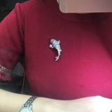 Freshwater Pearl Zircon Lucky Carp Brooch Pearl Jewelry For Women Gift