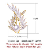 Freshwater Pearl Brooch Austria Crystals Creative Brooch Pins