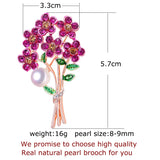 Freshwater Pearl Brooch Bouquet Flower Breastpin