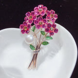 Freshwater Pearl Brooch Bouquet Flower Breastpin