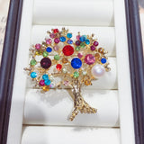 Colorful Trees Pearl Brooch Freshwater Pearl Jewelry For Women