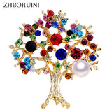 Colorful Trees Pearl Brooch Freshwater Pearl Jewelry For Women