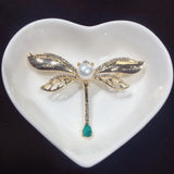 Natural Pearl Brooch Retro Dragonfly Pearl Breastpin Freshwater Pearl Jewelry