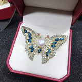 Natural Freshwater Pearl Brooch Butterfly Design