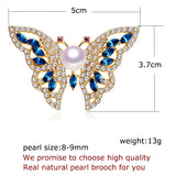 Natural Freshwater Pearl Brooch Butterfly Design