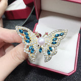 Natural Freshwater Pearl Brooch Butterfly Design