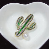 Natural Pearl Brooch Cactus Pearl Breastpin Freshwater Pearl