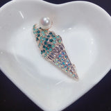 Natural Pearl Brooch Ice Cream Corsage Pearl Pin Freshwater Pearl Jewelry