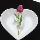 Natural Pearl Brooch Rose Flower Corsage Pearl Breastpin Freshwater Pearl Jewelr