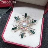 Snowflake Natural Pearl Brooch Freshwater Pearl Jewelry