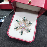 Snowflake Natural Pearl Brooch Freshwater Pearl Jewelry