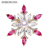 Natural Pearl Brooch Snowflake Pearl Brooch Freshwater Pearl Jewelry