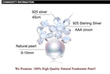 Pearl Flower Pendant 925 Sterling Silver Jewelry For Women