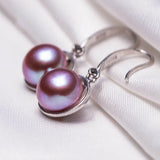 9-10mm Natural Pearl Earrings 925 Sterling Silver Jewelry For Women