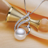 Freshwater Pearl Phoenix Pendant 925 Sterling Silver Jewelry Gift