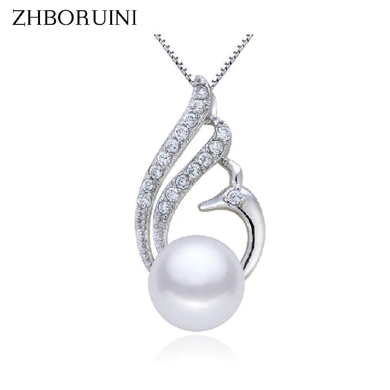 Freshwater Pearl Phoenix Pendant 925 Sterling Silver Jewelry Gift