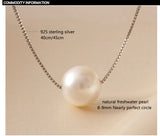 Freshwater Pearl Necklace 925 Silver Pendant