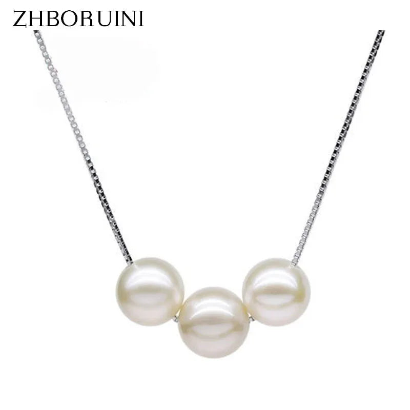 Freshwater Pearl Choker Necklace 925 Silver Gift