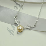 Elk Natural Pearl Necklace 925 Sterling Silver Jewelry For Women