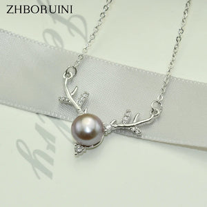 Elk Natural Pearl Necklace 925 Sterling Silver Jewelry For Women
