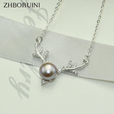 Elk Natural Pearl Necklace 925 Sterling Silver Jewelry For Women