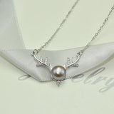 Elk Natural Pearl Necklace 925 Sterling Silver Jewelry For Women